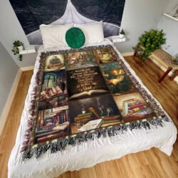 Book Lover. I Love Reading Book Woven Blanket Tapestry THB442WB