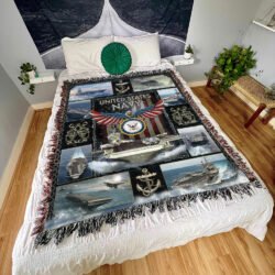 US Navy Woven Blanket Tapestry Aircraft Carrier BNN367WB