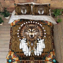 Native American Wolf Spirit Quilt Bedding Set TPT588QS