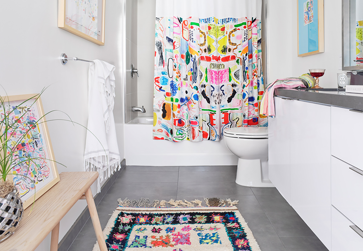 Rainbow-Colored Accents Liven Up Your Bathroom Space