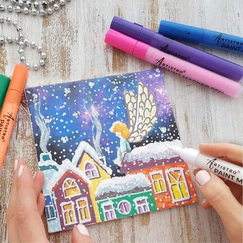 easy christmas paintings on canvas