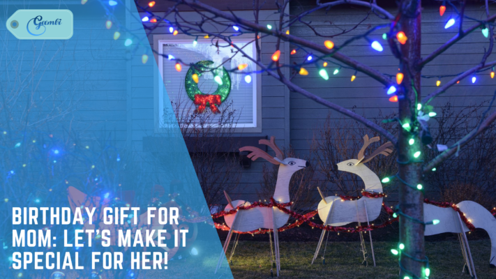 outdoor Christmas reindeer decorations lighted