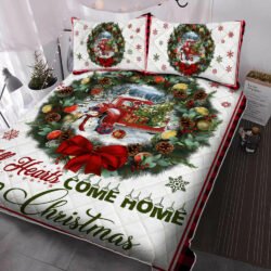 All Hearts Come Home For Christmas Red Truck Quilt Bedding Set BNN721QS