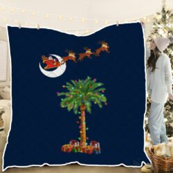 South Carolina Christmas Quilt Santa Palm Tree LNT749Q