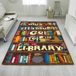 When In Doubt Go To The Library Living Room Rug LHA368R