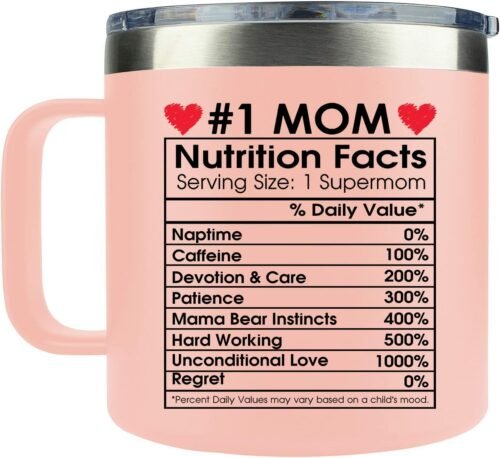 Gifts for Mom from Daughter Son Kids, Light Pink Mug