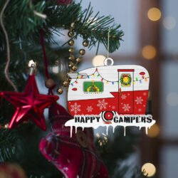 Camping Trailer Happy Campers Christmas Ornament MLN609O