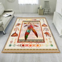Native Feather Geembi™ Color Feather Native American, Dreamcatcher Rug TPT311R