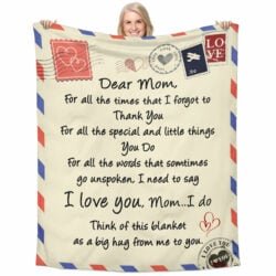 Blanket Letter For Mom Big Hug Gifts For Mom Fleece Blanket 50x60