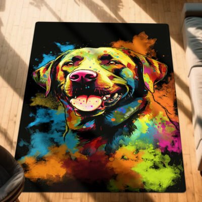 Labrador Retriever Dog Watercolor Splash Rug TQN1253R