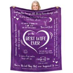 Blanket Letter For Wife Best Wife Ever Fleece Blanket 60x80