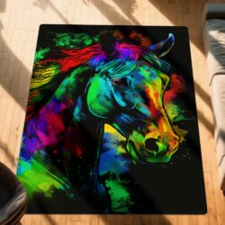 Horse Watercolor Splash Rug MLN1383R