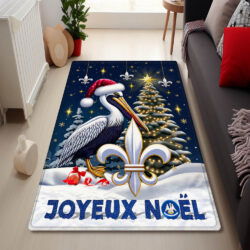 Louisiana Christmas Cajun Christmas Joyeux Noel Rug MLN2044R