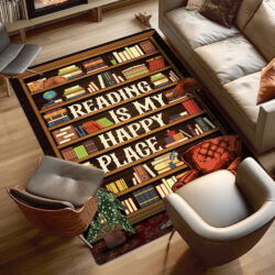 Reading Is My Happy Place, Love Reading Book Rug TPT2360R