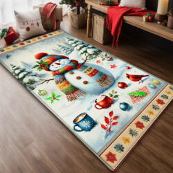 Snowman Christmas Winter Holidays Rug TQN4280R