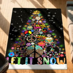 Peace Hippie Let It Snow Christmas Tree Hippie Rug TPT2300R