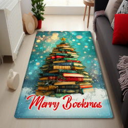 Merry Bookmas, Christmas Books Tree, Love Reading Books Rug TPT2364R